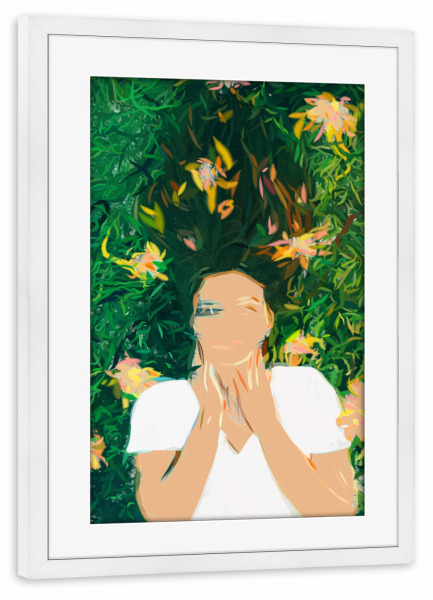 Poster mit Rahmen weiß "Perspective ||" artboxONE - Abstrakt,Menschen