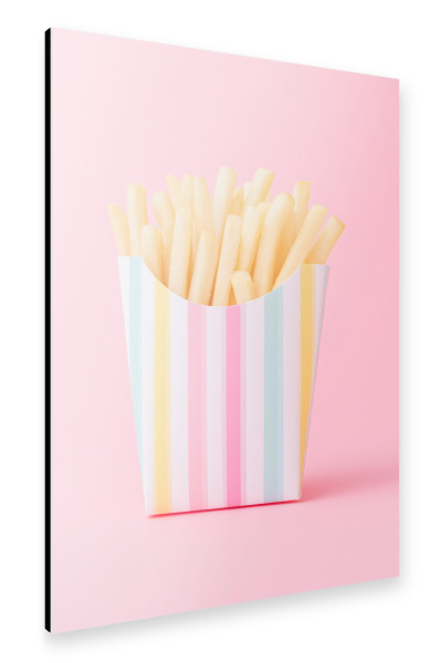 Alu-Dibond "Knusprige Streifen Pommes Frites" 75x50 cm artboxONE