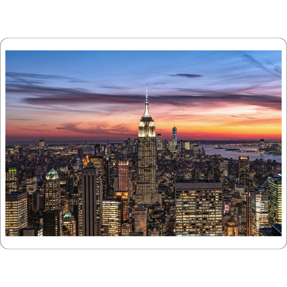 Tischset "Sonnenuntergang New York City" artboxONE - Städte,Städte / New York,Reise,Architektur