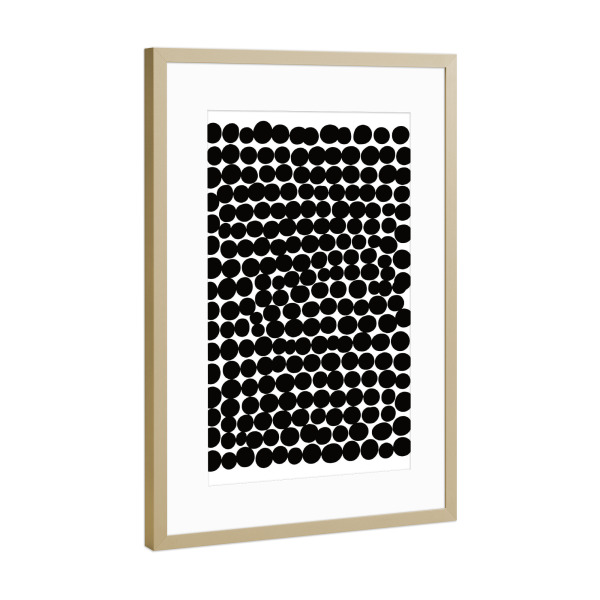 Poster mit Rahmen Gold "Infinite Dots" artboxONE - Abstrakt