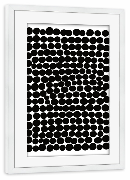 Poster mit Rahmen weiß "Infinite Dots" artboxONE - Abstrakt