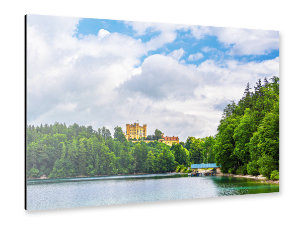 Alu-Dibond "Alpsee mit Schloss Hohenschwangau" 75x50 cm artboxONE