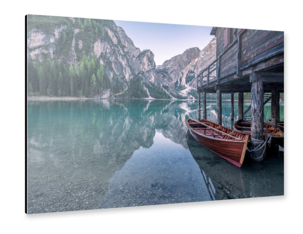 Alu-Dibond "Sommer am Pragser Wildsee" 30x20 cm artboxONE