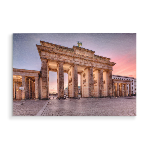 Holzbild "Sonnenaufgang Brandenburger Tor" artboxONE - Städte,Städte / Berlin,Architektur