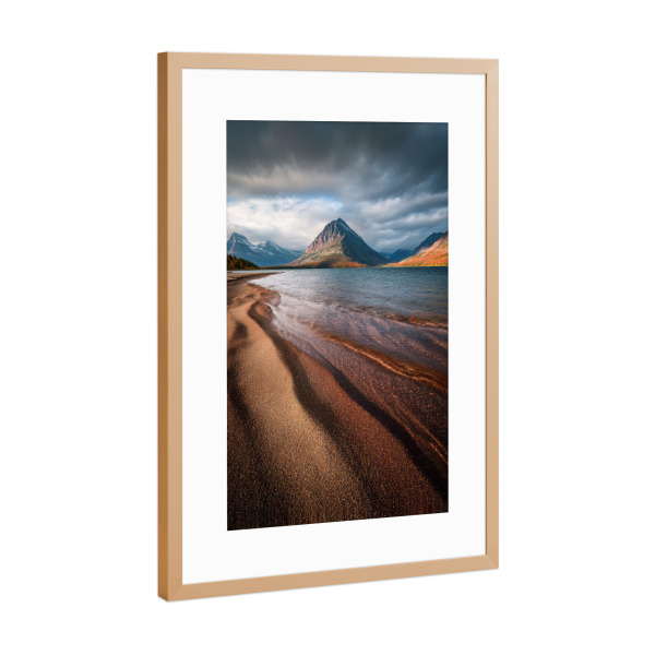 Poster mit Rahmen Kupfer "Mystischer Bergsee" artboxONE - Natur