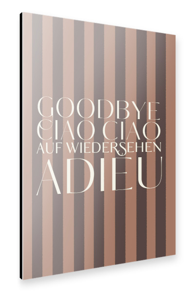 Alu-Dibond "Addio 2025 - Auf Wiedersehen" 30x20 cm artboxONE
