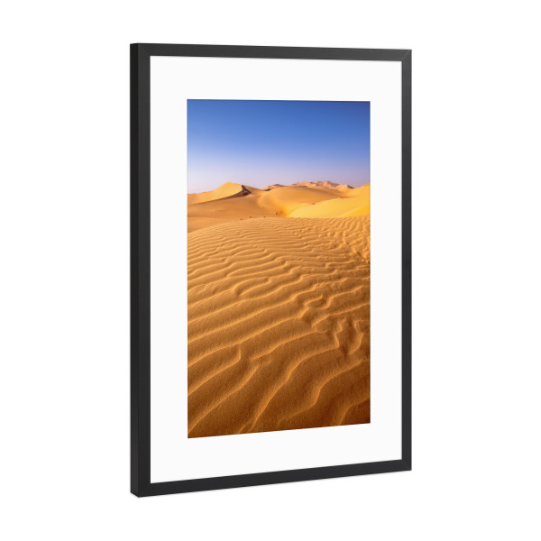 Poster mit Rahmen Schwarz (Metallic) "Rub al Khai Wüste Abu Dhabi" artboxONE - Natur,Reise,Reise / Asien,Reise / Länder
