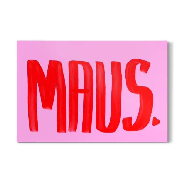 Galerie-Print "Maus pink red" 75x50 cm artboxONE