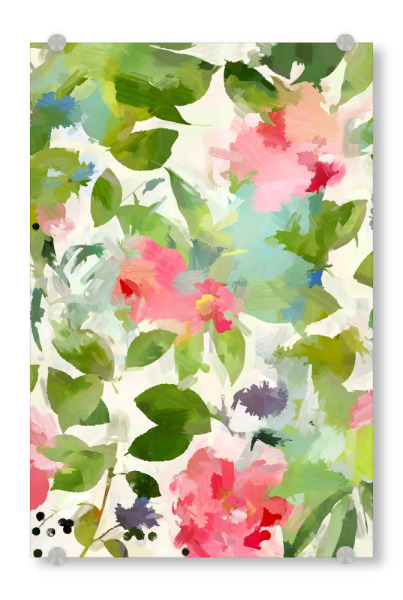 Acrylglasbild "Delicious Garden" artboxONE - Floral,Abstrakt - Floral,Flowers,Nature,Botanical,Abstract,Plants,Blossom,Garden,Meadow