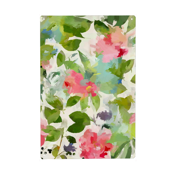 Holzbild "Delicious Garden" artboxONE - Floral,Abstrakt - Floral,Flowers,Nature,Botanical,Abstract,Plants,Blossom,Garden,Meadow