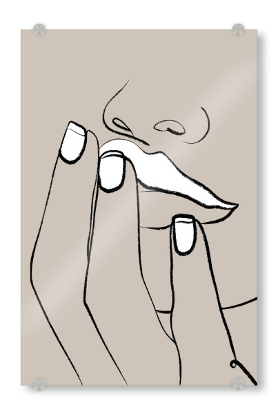 Acrylglasbild "Lips & Seduction" artboxONE - Abstrakt,Menschen