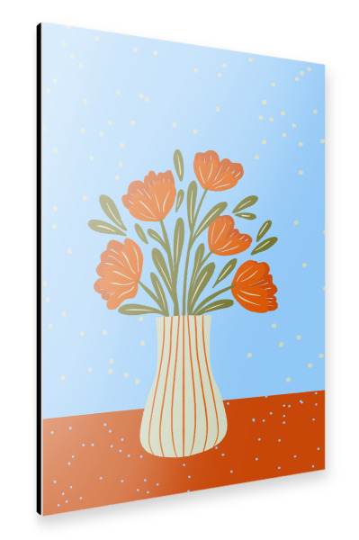 Alu-Dibond "Tulpen in einer gelben Vase" 75x50 cm artboxONE