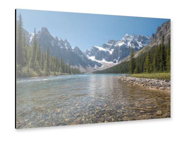 Alu-Dibond "Panorama See & Berge" 75x50 cm artboxONE