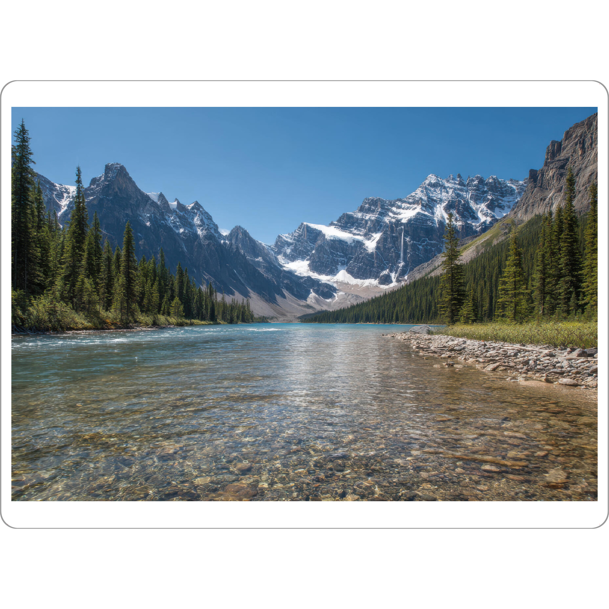Tischset "Panorama See & Berge" artboxONE - Natur - See,Berge,Landschaft,Natur,Wasser,Alpen,Wildnis,Wandern,Aussicht,Ufer,Nationalpark - Bild