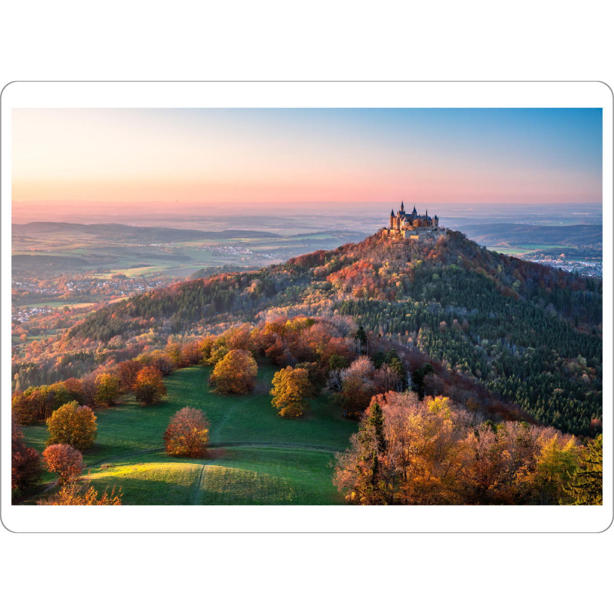 Tischset "Sonnenuntergang Schwäbische Alb" artboxONE - Natur,Reise,Reise / Länder