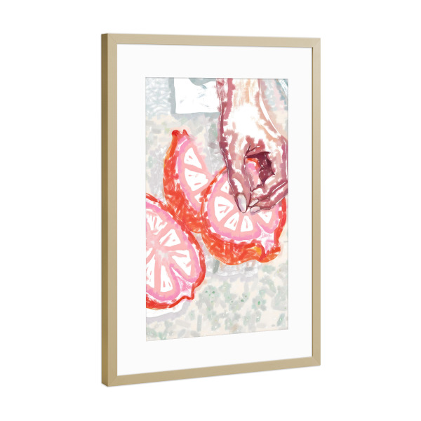 Poster mit Rahmen Gold "The Softness Within" artboxONE - Natur,Abstrakt