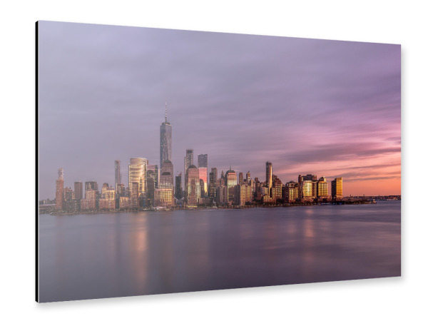 Alu-Dibond "Sonnenuntergang Ney York City" 30x20 cm artboxONE