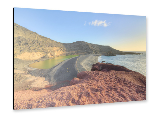 Alu-Dibond "Grüne Lagune auf Lanzarote" 30x20 cm artboxONE