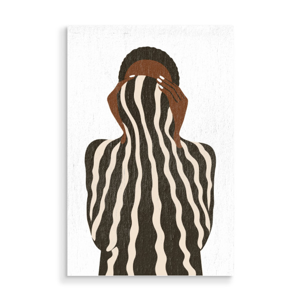 Holzbild "Minimalist Striped Silhouette" artboxONE - Geometrie