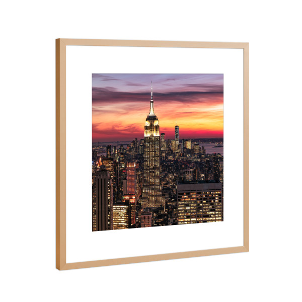 Poster mit Rahmen Kupfer "New York City Pano" artboxONE - Städte,Städte / New York,Reise,Architektur