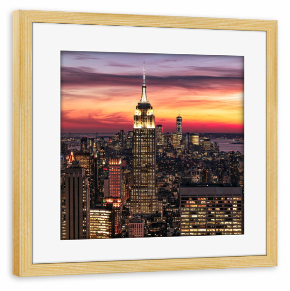 Poster mit Rahmen kiefer "New York City Pano" artboxONE - Städte,Städte / New York,Reise,Architektur