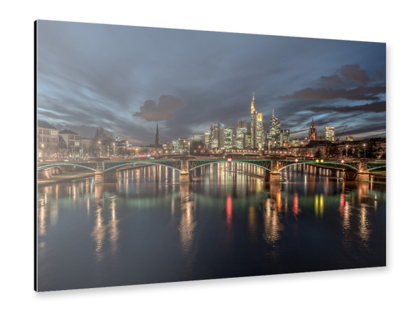 Alu-Dibond "Skyline Frankfurt am Main" 30x20 cm artboxONE