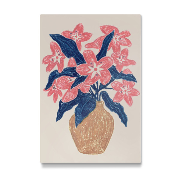 Galerie-Print "Rosa Lilienstrauß in Tonvase" 30x20 cm artboxONE