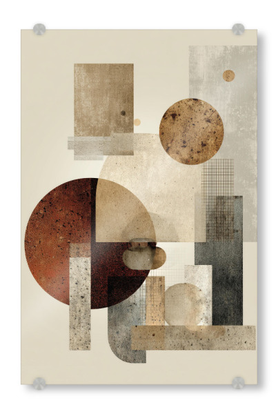 Acrylglasbild "Erdige Harmonie" artboxONE - Natur,Abstrakt,Geometrie