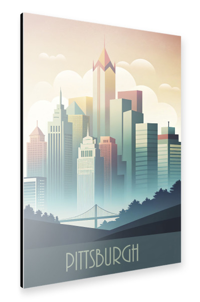 Alu-Dibond "Skyline von Pittsburgh" 30x20 cm artboxONE