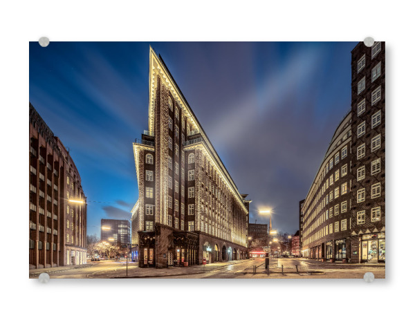 Acrylglasbild "Chilehaus Hamburg" artboxONE - Städte,Reise,Architektur