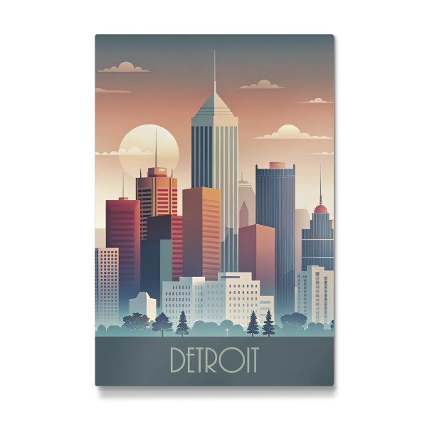 Galerie-Print "Skyline von Detroit" 30x20 cm artboxONE