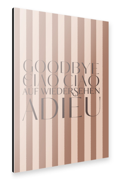 Alu-Dibond "Addio 2025 – Auf Wiedersehen" 30x20 cm artboxONE