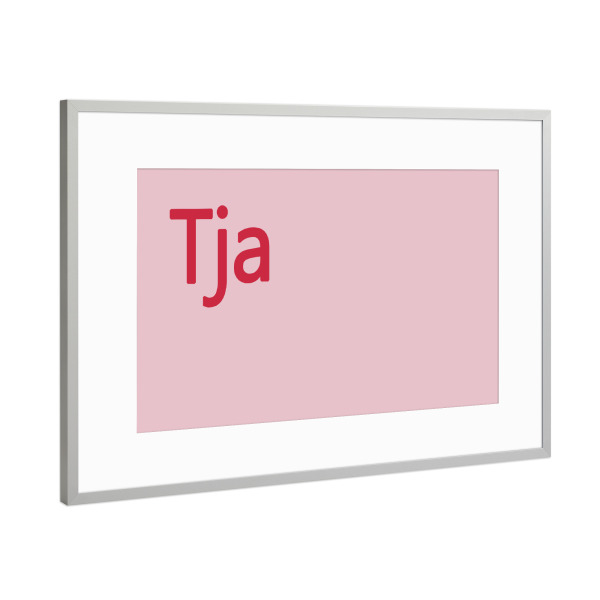 Poster mit Rahmen Silber "Dort Typografie" artboxONE - Typografie,Abstrakt
