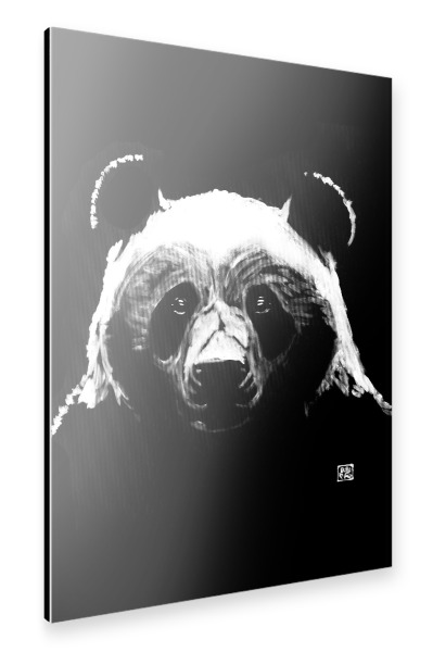 Alu-Dibond "Black panda" 30x20 cm artboxONE