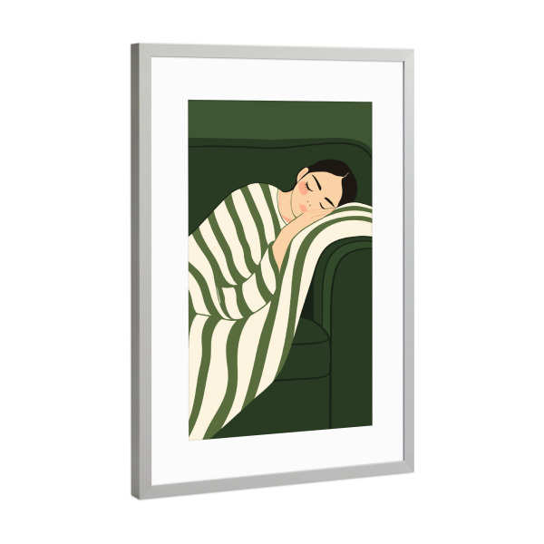 Poster mit Rahmen Silber "Serene Slumber" artboxONE - Abstrakt