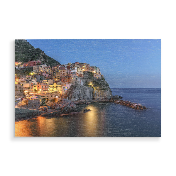 Holzbild "Sonnenuntergang Cinque Terre" artboxONE - Reise,Architektur,Reise / Länder