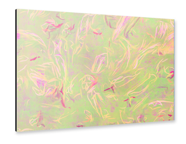 Alu-Dibond "Shape of a Feeling Lime Fuchsia" 75x50 cm artboxONE