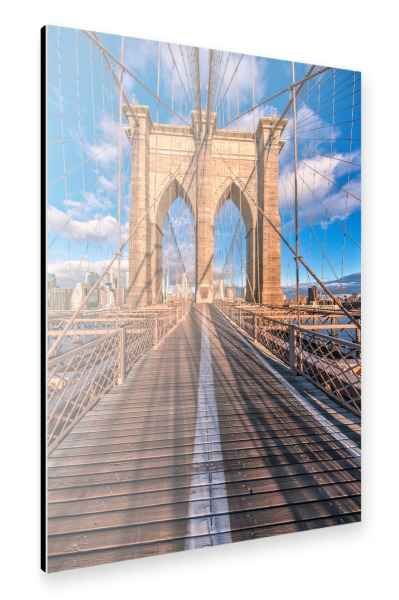 Alu-Dibond "Brooklyn Bridge Manhattan" 75x50 cm artboxONE
