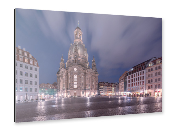 Alu-Dibond "Nachts in Dresden" 30x20 cm artboxONE
