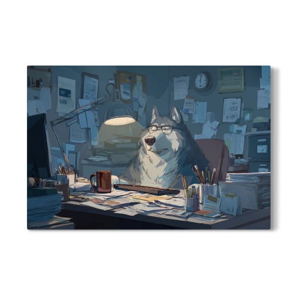 Galerie-Print "The Office Wolf" 30x20 cm artboxONE
