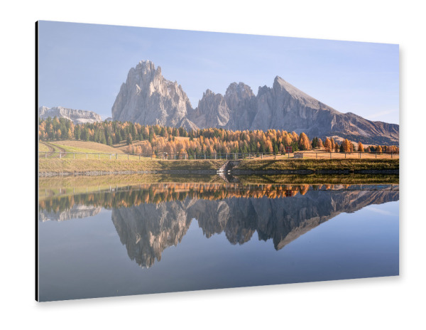 Alu-Dibond "Langkofel und Plattkofel" 30x20 cm artboxONE