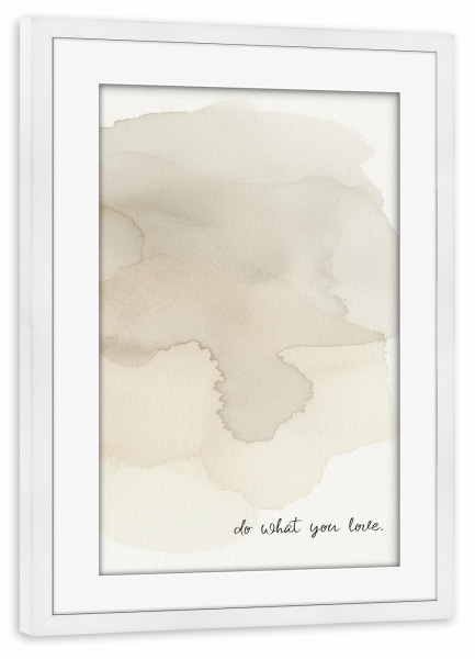 Poster mit Rahmen weiß "Do what you love Abstrakt" artboxONE - Typografie