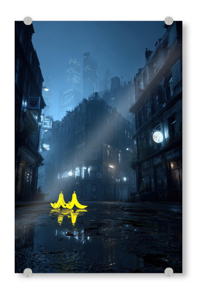 Acrylglasbild "Night Shift Trap" artboxONE - Fiktion,Lustig