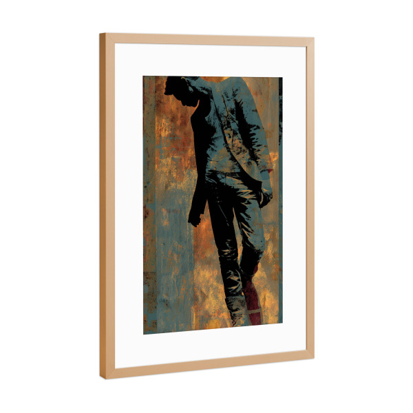 Poster mit Rahmen Kupfer "The Survivor" artboxONE - Abstrakt,Menschen,Streetart