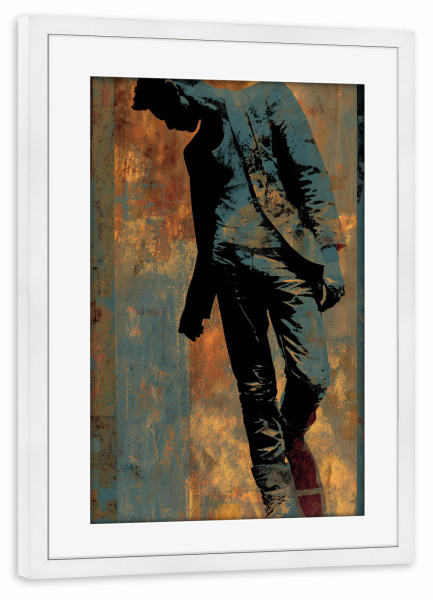 Poster mit Rahmen weiß "The Survivor" artboxONE - Abstrakt,Menschen,Streetart