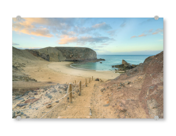 Acrylglasbild "Playa de Papagayo auf Lanzarote" artboxONE - Natur,Reise,Reise / Strand und Meer