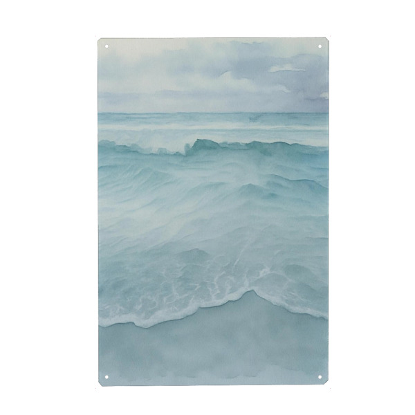 Holzbild "Strand Beach Wasser Welle Fluss" artboxONE - Natur,Reise,Städte / Singapur,Städte / Rio de Janeiro