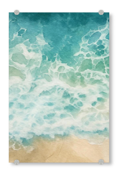Acrylglasbild "Ocean Beach Wave Urlaub Welle" artboxONE - Natur,Reise / Strand und Meer,Städte / Rio de Janeiro