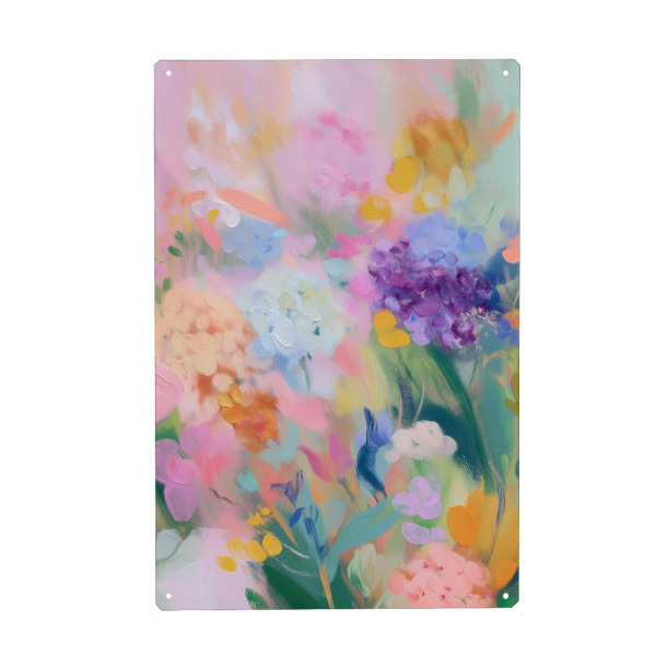 Holzbild "Blumige Sommer Freude" artboxONE - Natur,Floral,Abstrakt