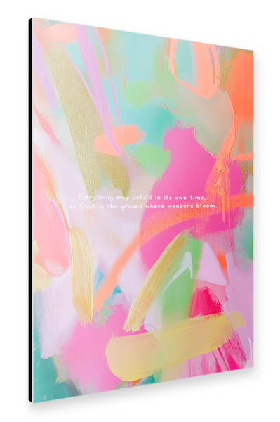 Alu-Dibond "Wo Wunder Wachsen" 30x20 cm artboxONE